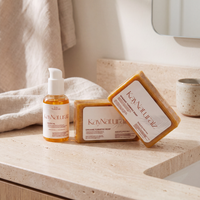 Turmeric Duo Bundle styled on a countertop
